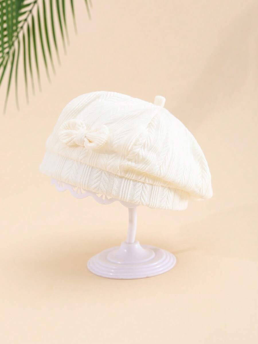 1 pieza Boina de primavera para bebé, gorro de unicolor para bebé niña, apto para exteriores, viajes y vida diaria