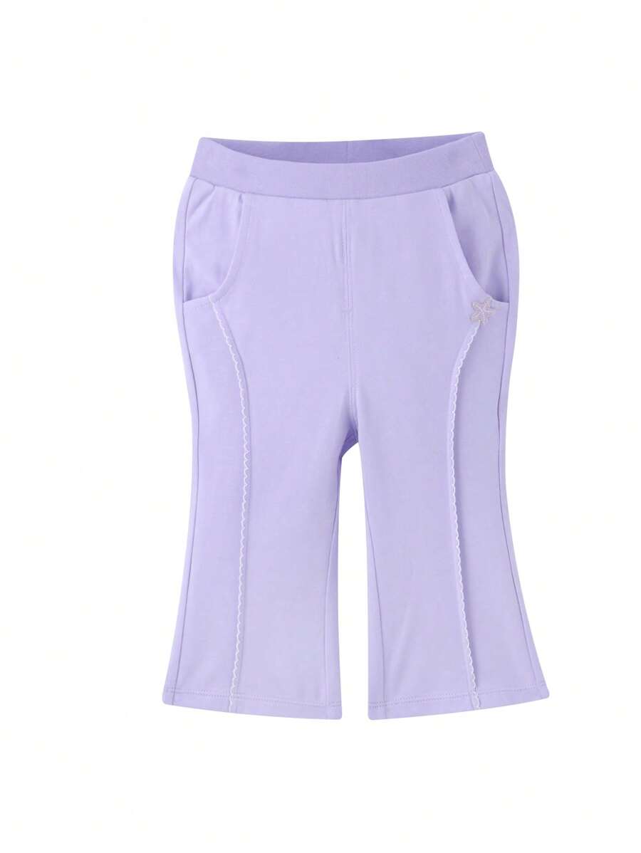 Annil Children's Wear Girls Little Children Seven Points Knitted Pants Micro Cropped Pants Summer
