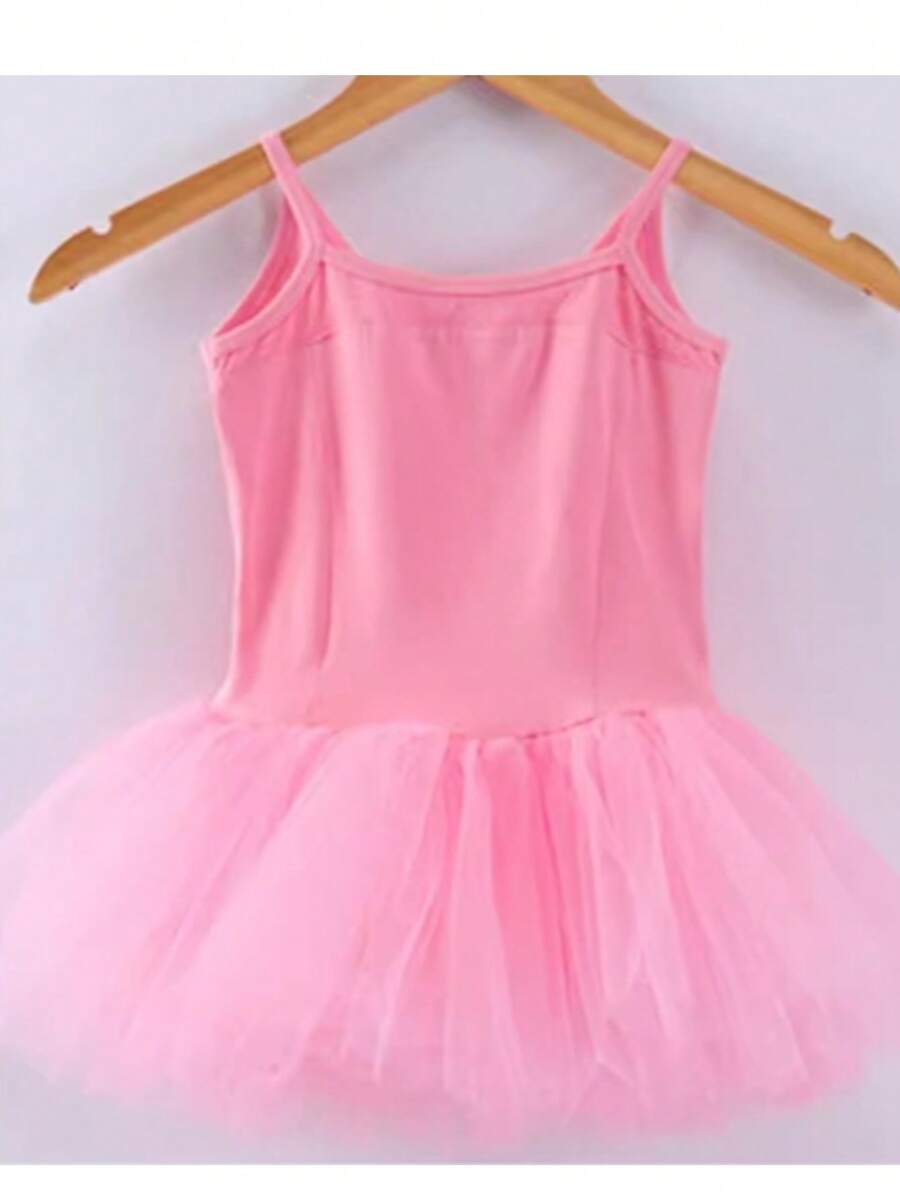 Girls Ballet Tutu Dress With Short Sleeve, Suitable For Practice, Exam And Chinese Classical Dance