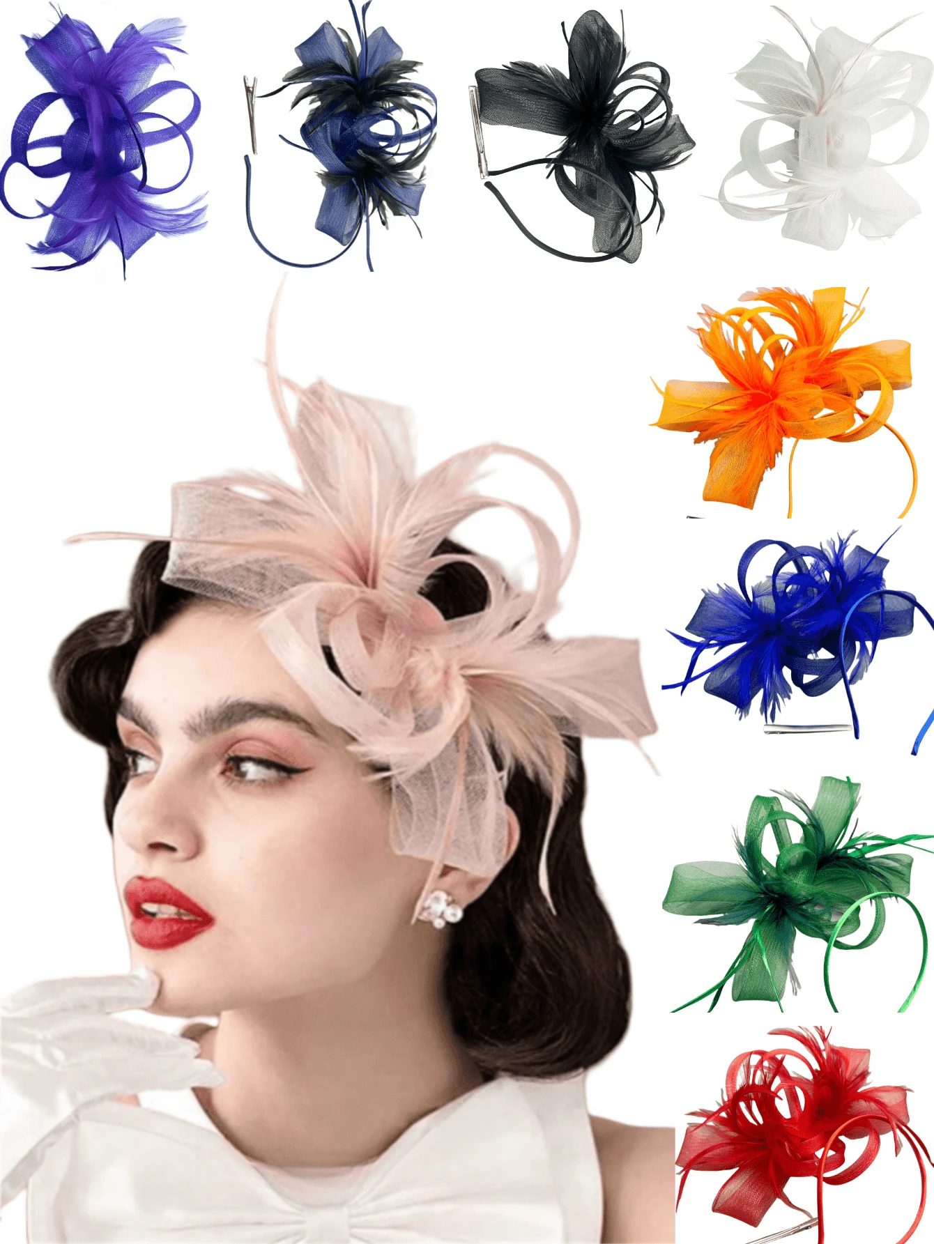 Fascinators Hats 20s 50s Hat Pillbox Hat Tea Party Headwear With Veil For Girls And Women