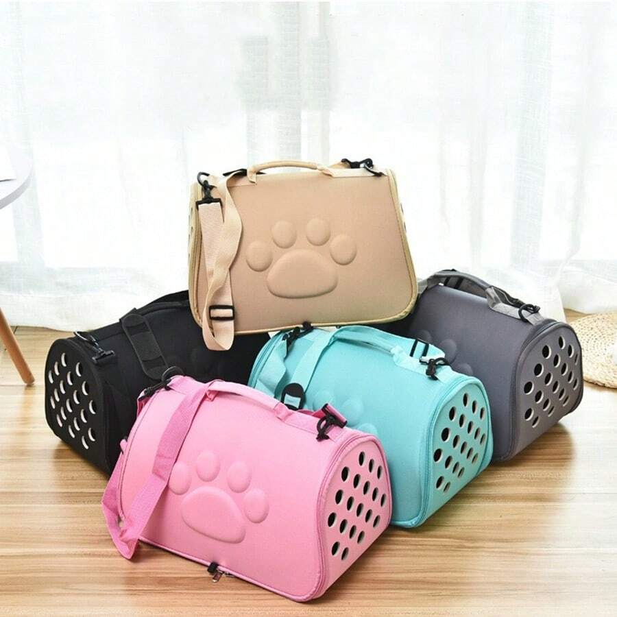 1 pieza Nuevo bolso portador de mascotas, mochila de gran capacidad, portátil y transpirable para perros y gatos