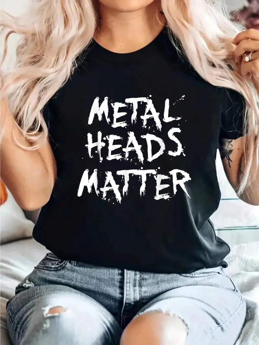 Heavy Metal Band Music Funny Gift Tshirt Men Women Kids T-Shirt Women's Fashion Round Neck Pure Cotton T-Shirt Women's Clothing