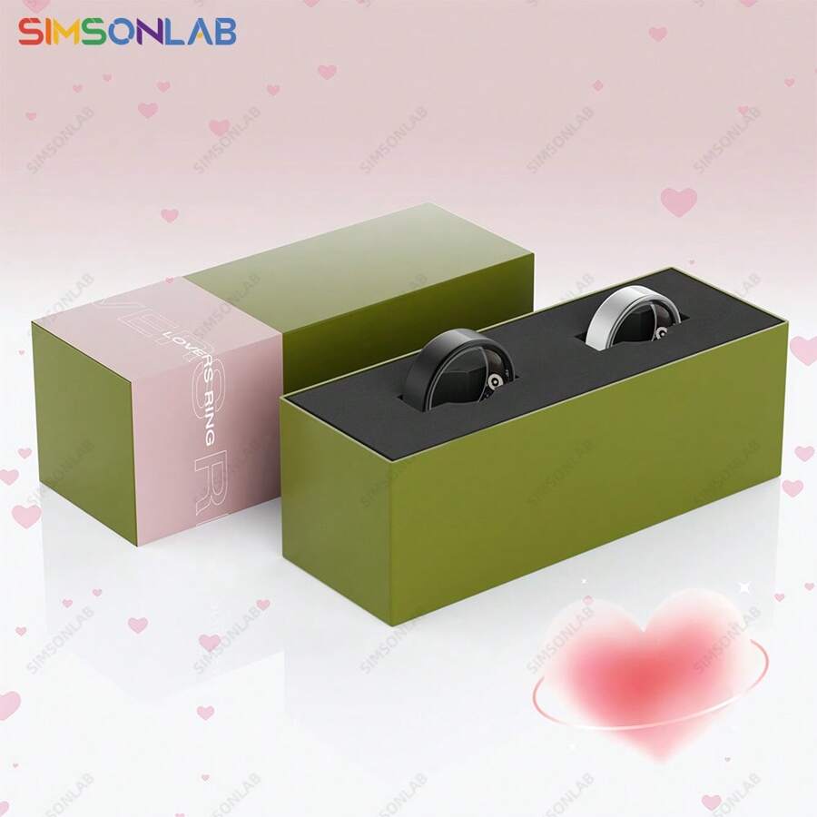 SIMSONLAB Valentine Day Best Choice Smart Ring, Intelligent Fitness Ring With Pedometer, Unisex Design, Great Sporty And Daily Leisure Gifts For Men Or Women