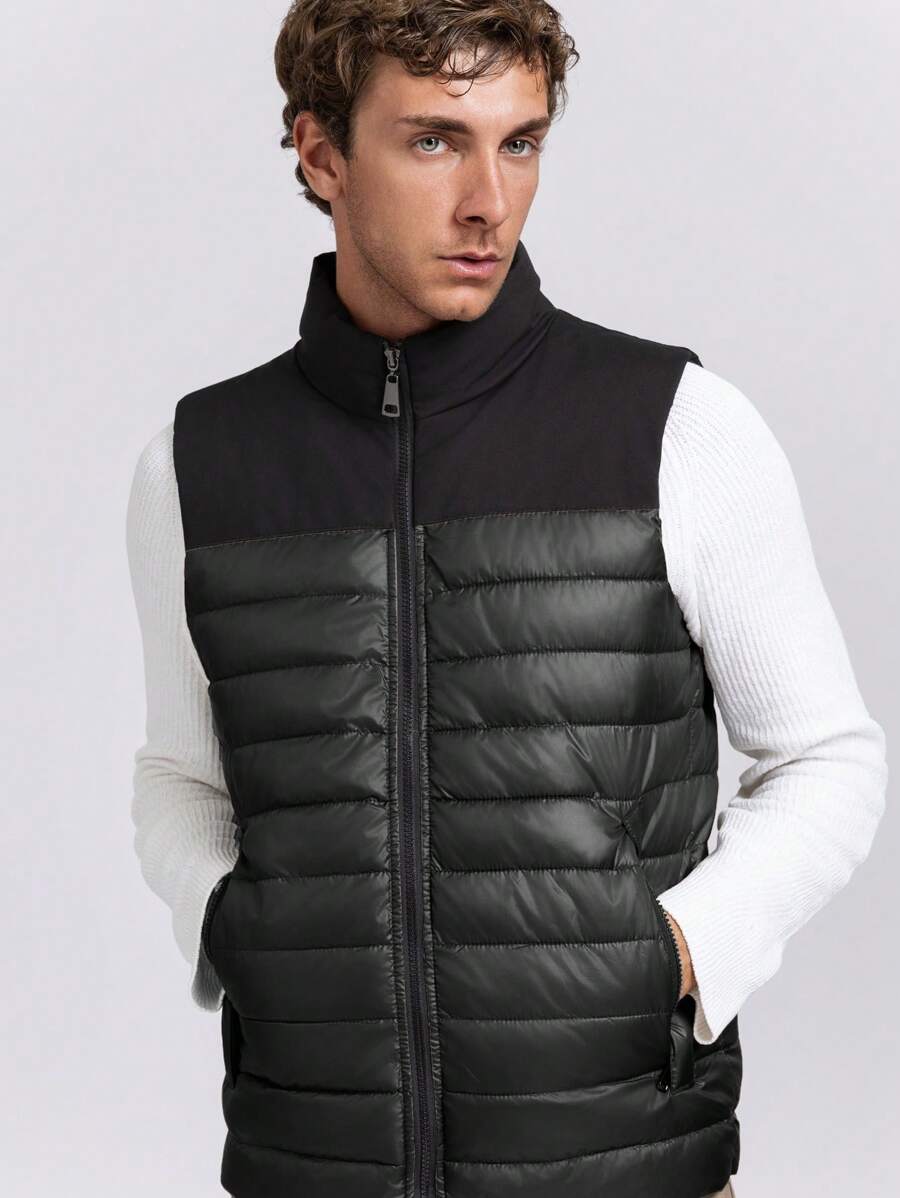 Gilet casual da uomo con vestibilità slim, leggero, alla moda e adatto per uso quotidiano