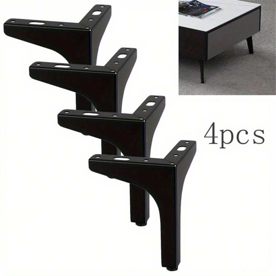 4pcs DIY Replacement Sofa Feet Metal Legs For Furniture Modern Triangle Feet Cabinet Couch Chair Heavy Duty Cabinet Couch Legs