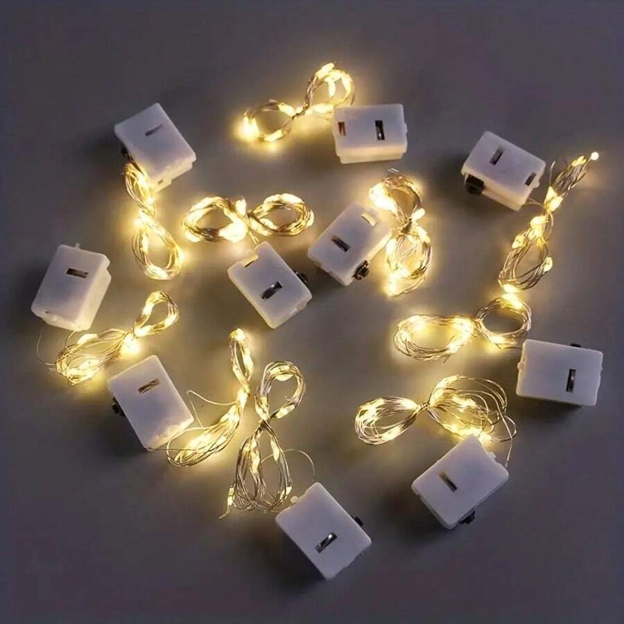 1/5/10/20/30 stuks Mini LED-feeërieke lampjes - op batterijen werkende koperdraadlampjes, geschikt voor Kerstmis, Moederdagdecoratie, decoratieve geschenken, bloemen, festivals, bruiloften, tuinen, feestbenodigdheden, knipperende vuurvliegjeslampjes