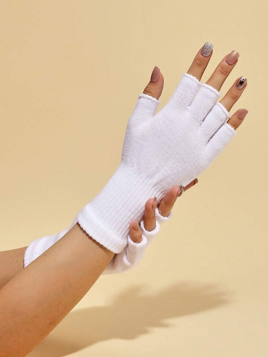 1 par de guantes sin dedos para mujer, guantes para conducir bicicleta/motocicleta
