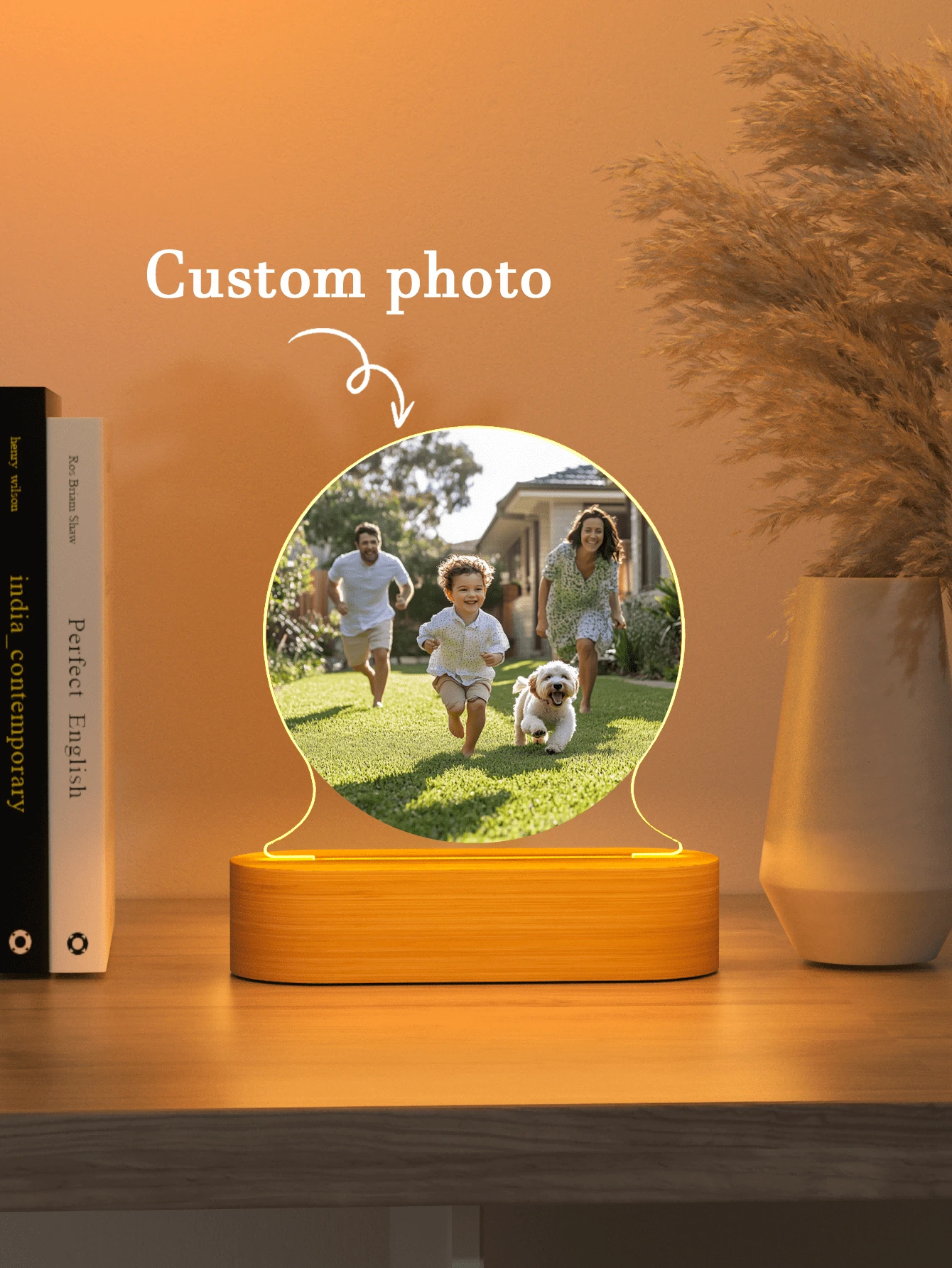 Personalized Nightlight With Photo - Custom Acrylic Panel Picture Frame, Personalized Photo Gift, Valentine's Day, Mother's Day, Birthday, Valentine's Day, Valentine's Day Decoration Gifts Graduation