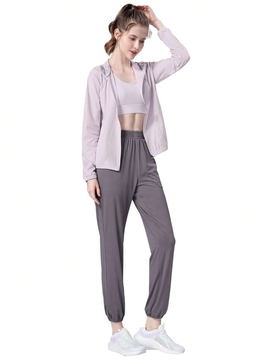 CAMEL Women's Yoga Clothing 5 Piece Suit , Far Action Suit , Sun Protection Spring Outdoor Running Fitness Clothing Professional Gym Sportswear 5 Piece Suit