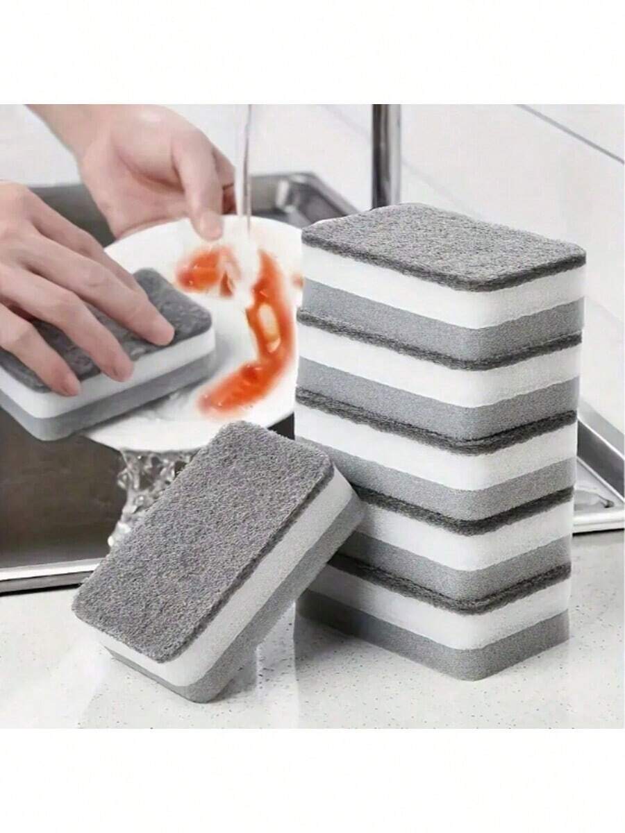 2pcs/6pcs/12pcs Multi-Functional Cleaning Sponges, Double Sided Scouring Pads, Washing Up Sponges, Premium Kitchen Sponges, Non-Scratch Sponge Cloths, Super Absorbent, Kitchen Cleaning Supplies