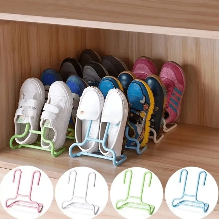 2-częściowy plastikowy stojak na buty, organizer do przechowywania, nie wymaga montażu, uniwersalny stojak na buty do butów sportowych, sandałów, akademika