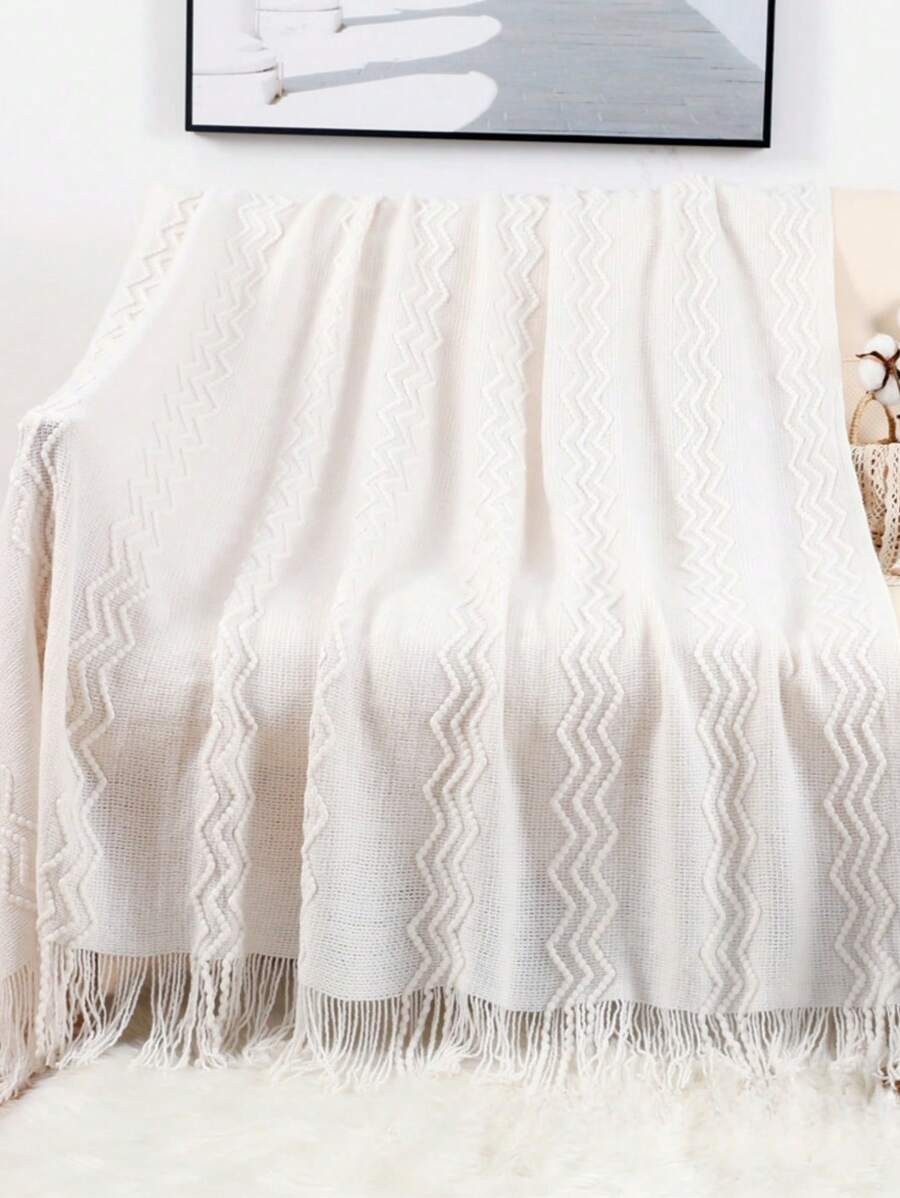 50 X 60 Inch Diamond gebreide deken, lichtgewicht zacht comfortabel voor bed, bank, cottage, buiten, reizen, kantoor