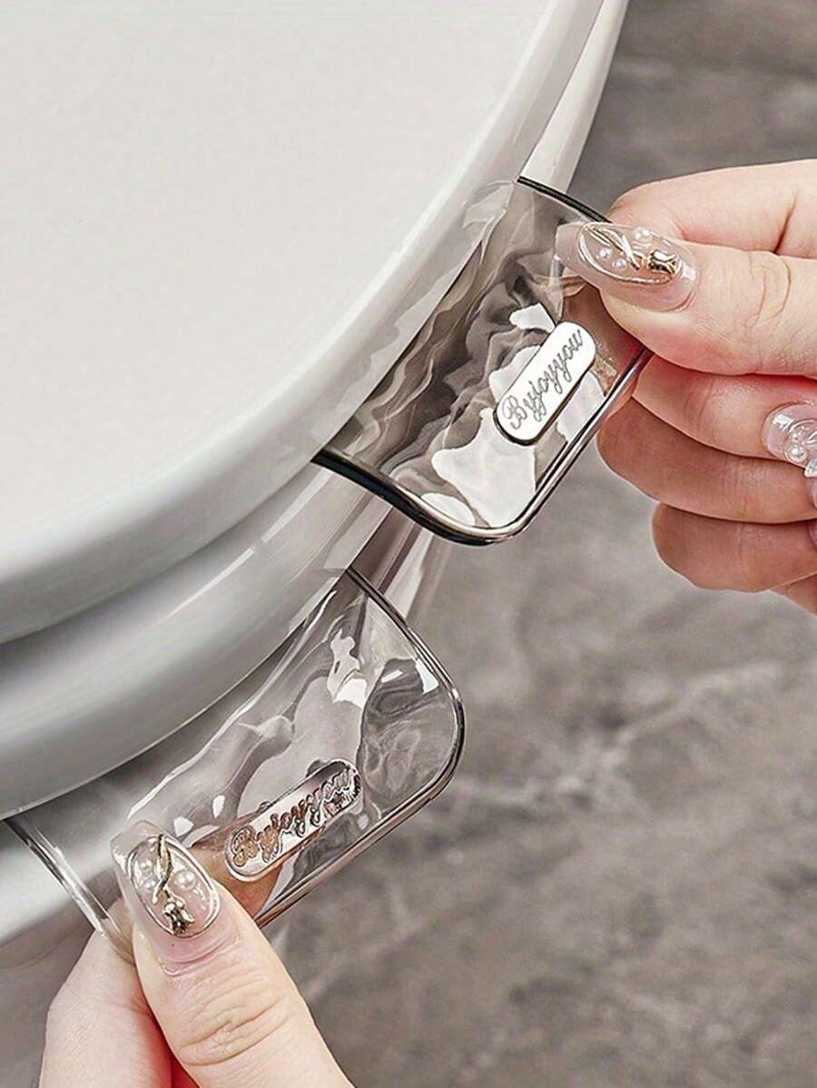 2pcs Bathroom Corrugated Non-Dirty Hand Toilet Lid Lifters - Hands-Free, Easy To Install, No Power Required, Keep Hands Clean Bathroom Decor Summer