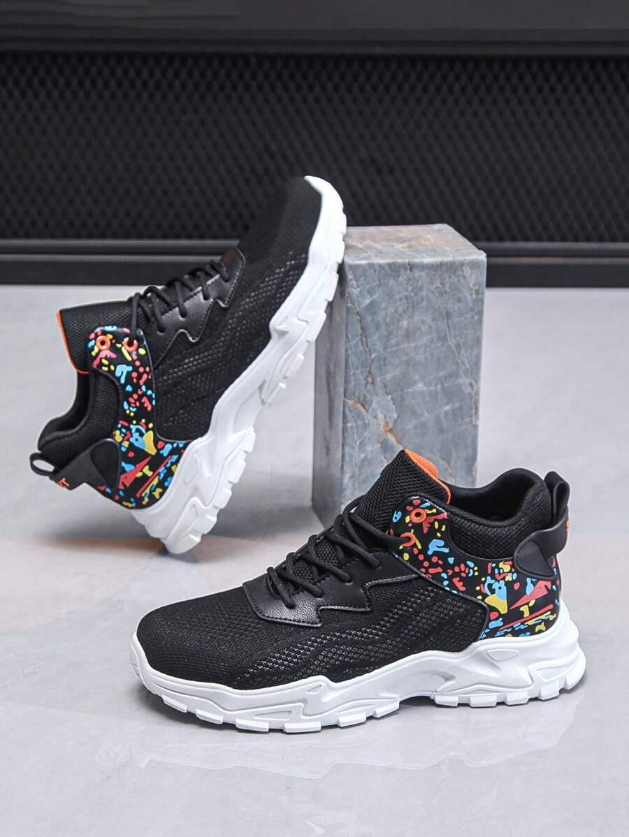 Men's Casual Minimalist Sporty Skate Shoes, Low-Top Breathable Athletic Sneakers
