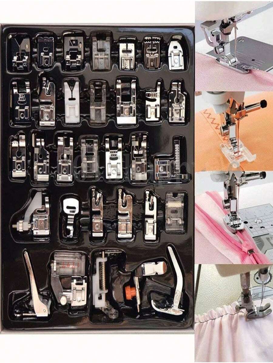 11/16/42 pièces Ensemble de pied presseur pour machine à coudre, Compatible avec Singer, Brother, Janome, Kenmore, Babylock, Elna, Toyota, New Home et plus
