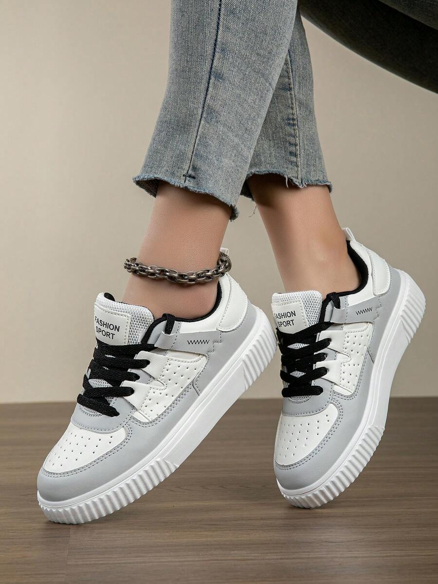 Tenis casuales de lona para mujer, zapatillas de tenis blancas de moda y versátiles de corte bajo