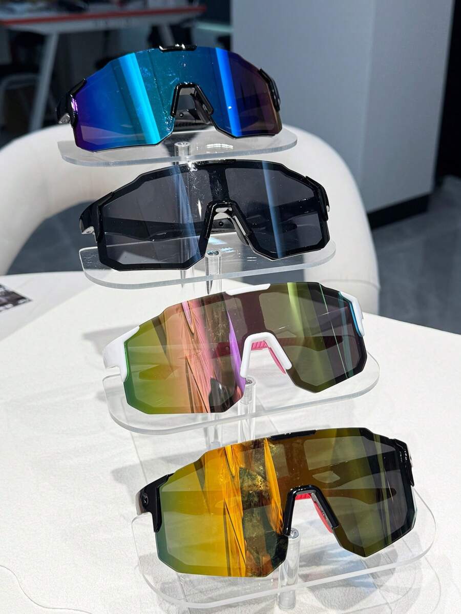 1pc Fashion Versatile Slimming Glasses, Unisex High Aesthetic Value Colorful Large Frame Eyeglasses
