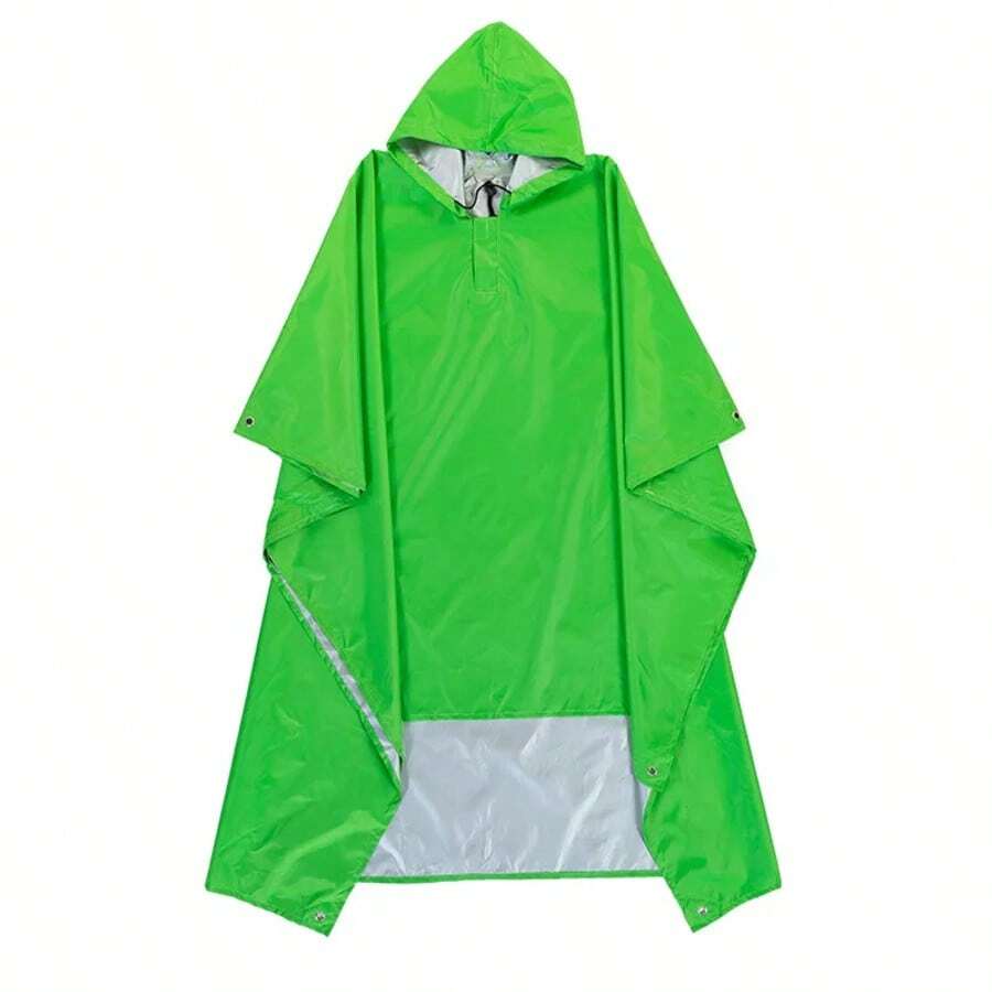 1PCS 3-In-1 Multifunction Travel Waterproof Poncho Outdoors Rain Coat Shelter Camping Mat Backpack Cover Women Men Raincoat