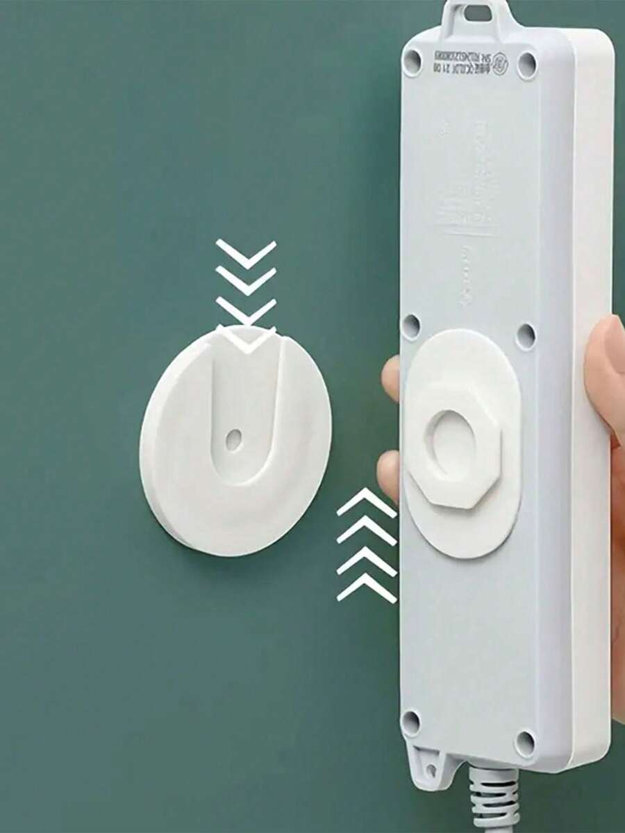 10 Pcs Power Outlet Mounting Stickers, No Drill Outlet Mounting Bracket, Desktop, Wall, Outlet/Remote/Storage Box Multi-Functional Mounting Bracket Adhesive Storage Racks, Non-Marking Wall Plug Hooks Miscellaneous Organizers