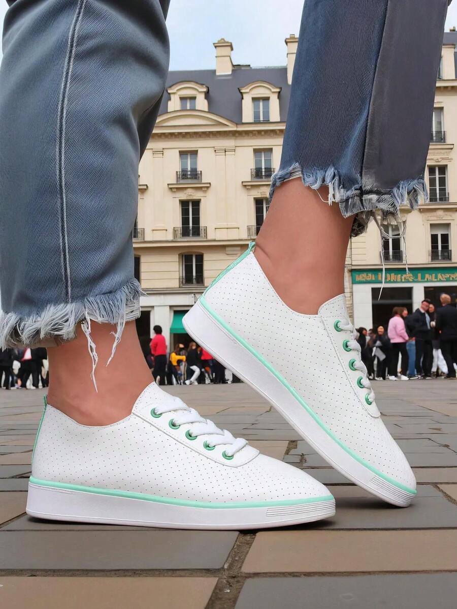 Royalfashion Women's Perforated Sports Shoes Pumbes