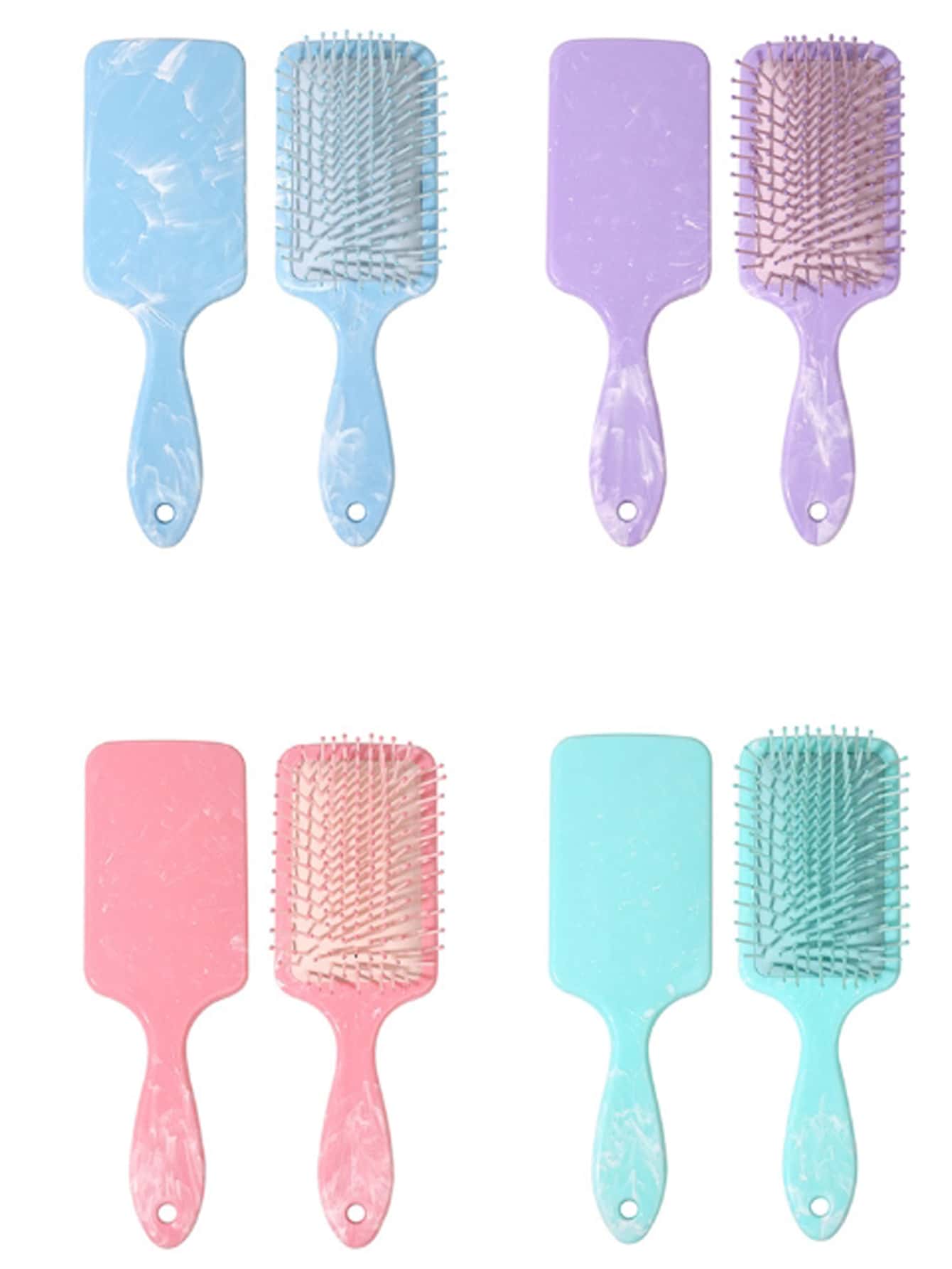 Todos aman este exquisito y de alta gama peine con cámara de aire y patrón de mármol imitación. Es el regalo perfecto para el Día de San Valentín. Tiene función de masaje del cabelludo y se puede usar tanto en el cabello seco como mojado. Puede desenredar el cabello, dejándolo suave y sin nudos. Además, es de tamaño compacto y fácil de llevar.