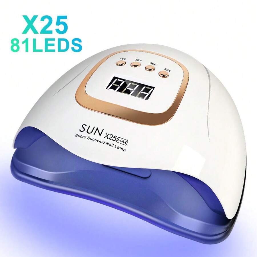 Lámpara de secado de uñas LED UV profesional de 81 LED, para esmalte de uñas en gel, accesorio de arte de uñas para curar el gel de las uñas de los pies