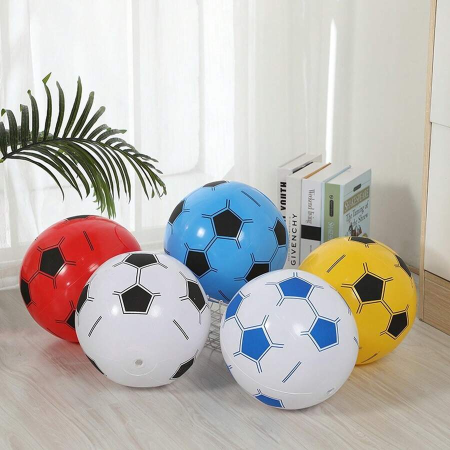 1 pièce/5 pièces/10 pièces Ballon de soccer/plage gonflable, ballon de soccer léger pour l'extérieur, ballon de décoration pour fête de plage