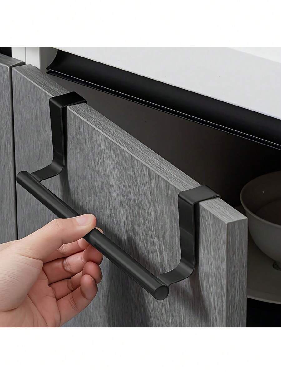 1pc Stainless Steel Modern Towel Bar - Easy Installation, No-Drill, Rust-Proof, Single Bar, For Bathroom Cabinets - Wall-Mounted Towel Rack Accessory