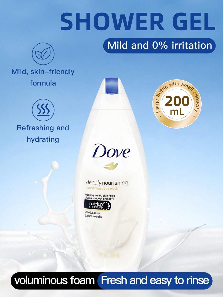 Dove Dove 200ml Pflegende Duschcreme, milchige Duftnote