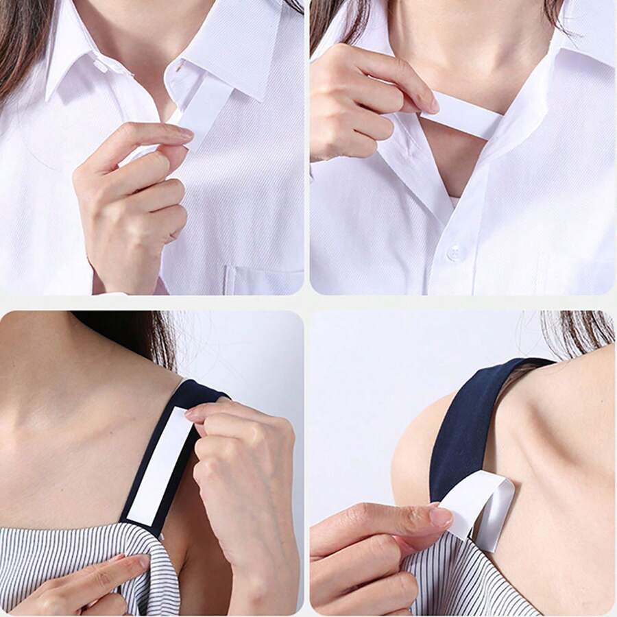 Damage-Free Shoulder Strap Covers, No-Show Adhesive Bra Strap Clips, Anti-Slip Chest Concealer, Suitable For Summer