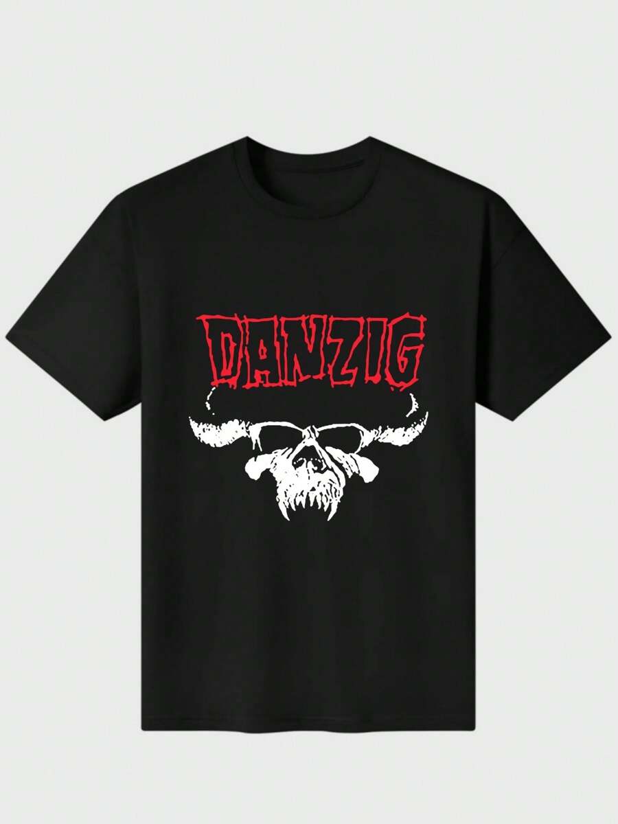 Samhain Danzig T-Shirt Casual Digital Print 220g Pure Heavy 100% Cotton T Shirt