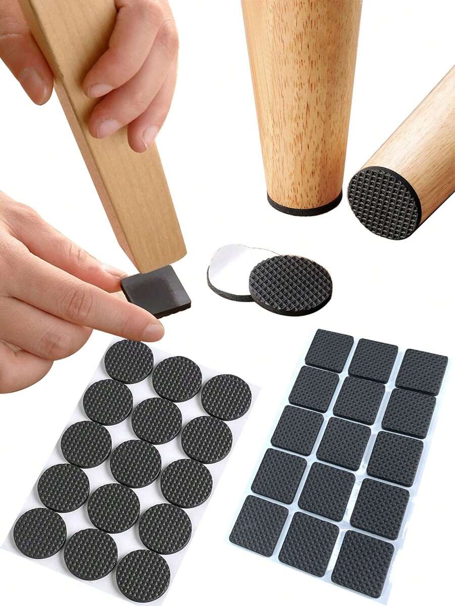 Pack de 30 patins anti-dérapants pour meubles - protecteurs de pattes de chaise réduisant le bruit - coussins de pied de table - protecteurs de sol anti-dérapants et anti-rayures à usage multiple pour chaises et tables