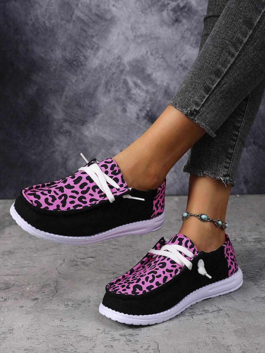 New Lace-Up Plus Size Women Casual Loafers, Breathable Soft Sole Sneakers, Slip-On Slouchy Shoes, Autumn/Spring