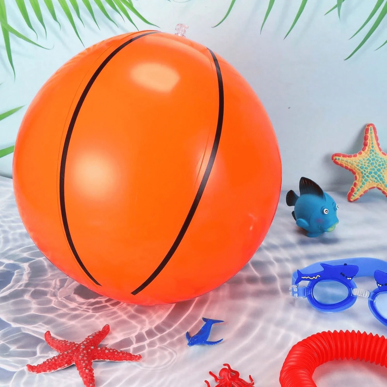 3 aufblasbare Basketbälle, Schwimmbad, Outdoor-Sportspiele, Spielbälle, Partydekorationen, Sportstrände Bälle, geeignet für Strand-Pool-Partys, Geschenke, Wasserspiele, Spielsachen, Sommerzubehör