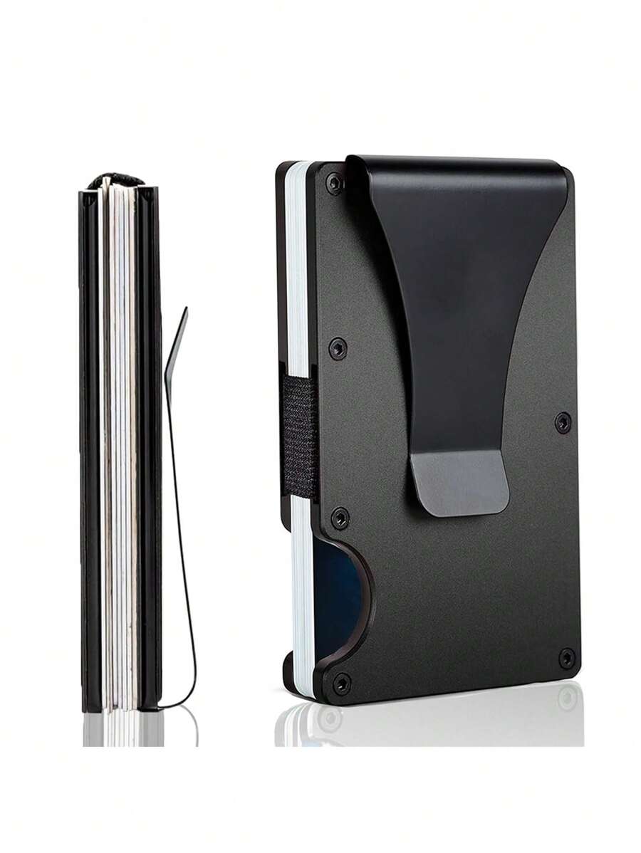 1 Piece Minimalist Wallet With RFID Shielding Function, Ultra-Thin Credit Card Clip, Aluminum Wallet, Suitable For Both Men And Women, Metal Wallet, Men's Front Pocket Can Be Used As A Gift, Multiple Colors, Minimalist Slim Fit