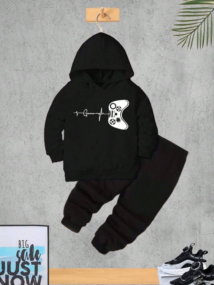 Conjunto Moletom Game Batimentos Menino Infantil Blusa e Calça Kids Flanelado Masculino Criança Inverno