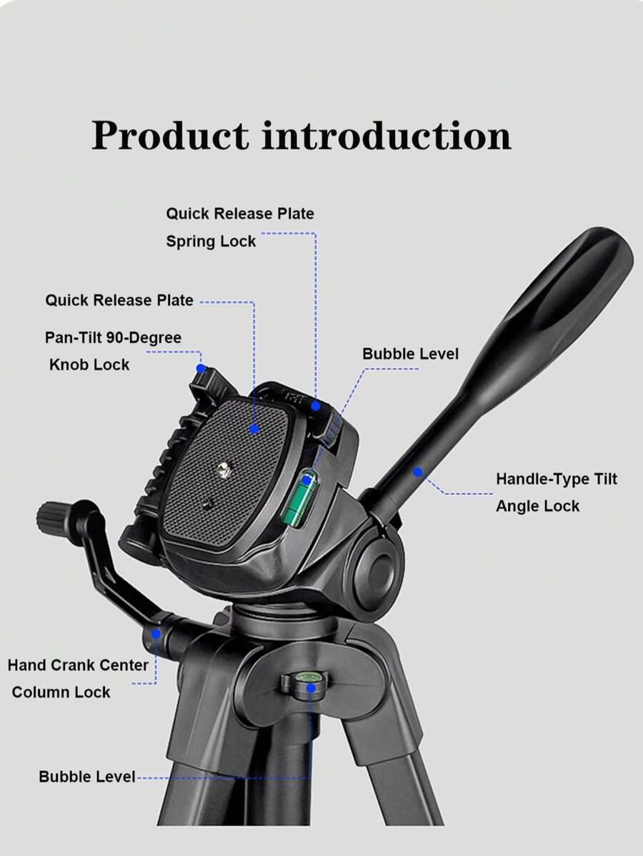 FB Fengbiao FB Lightweight Camera Tripod With Phone Holder, Suitable For DSLR, Mirrorless Cameras, Live Streaming, Outdoor Photography, Portable And Stable Tripod Stand