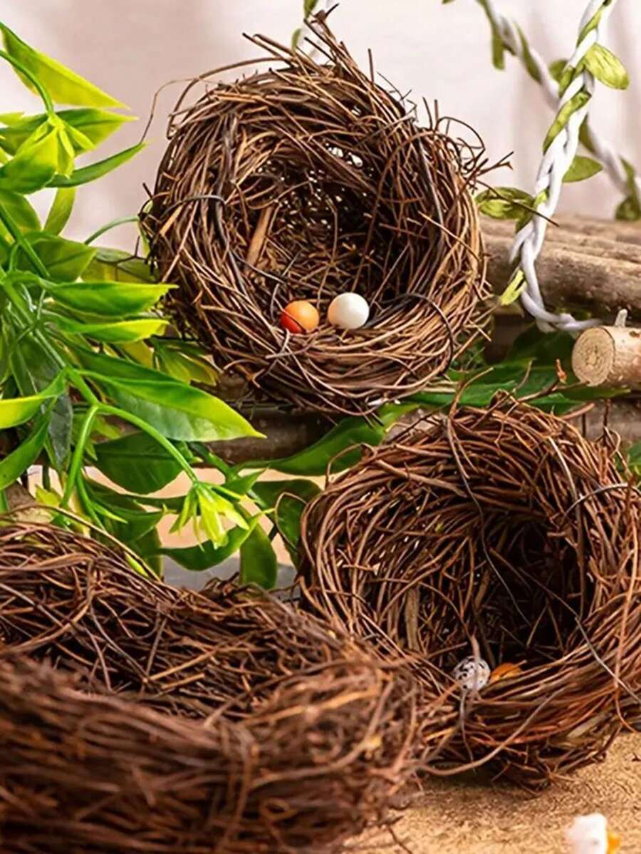 5 bucăți de mușchi, micro-peisaj, ornamente mici, cuib de păsări, ouă, ornamente pentru grădinărit, accesorii, tehnologie de decorare din ratan