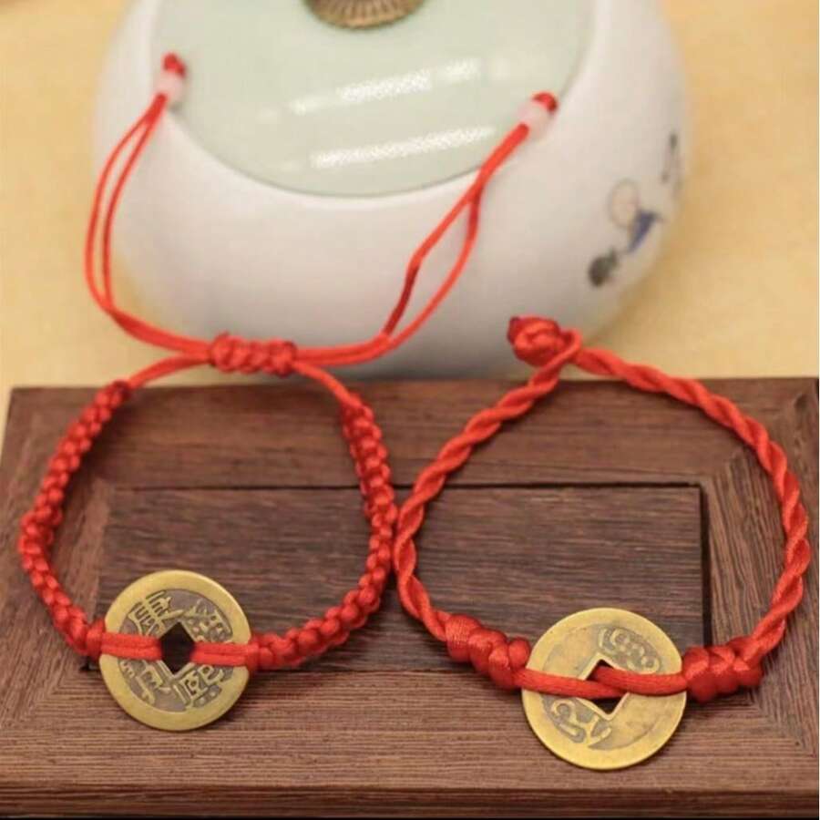 1pc Handmade Braided Red String Bracelet, Brings Good Luck And Wealth, Suitable For Men And Women, Can Also Ward Off Evil And Bless Safety