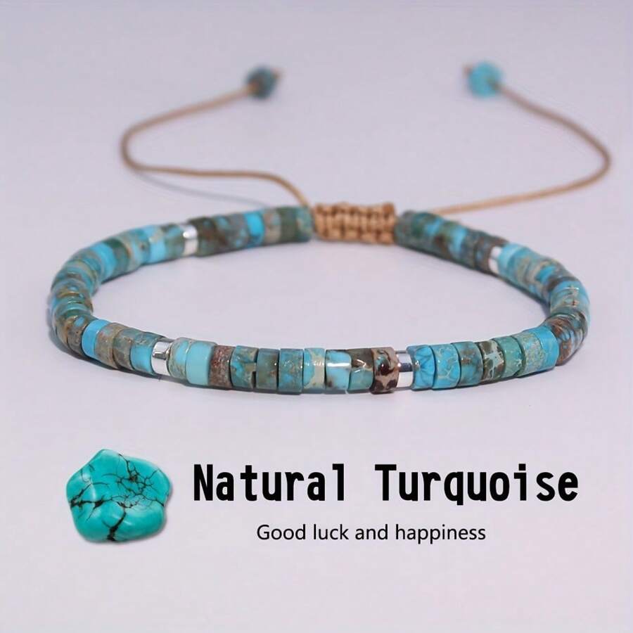 Handmade Natural Stone Bracelet, Minimalist Gift Suitable For Men And Women, Perfect For Birthdays, Anniversaries Or Any Occasion!
