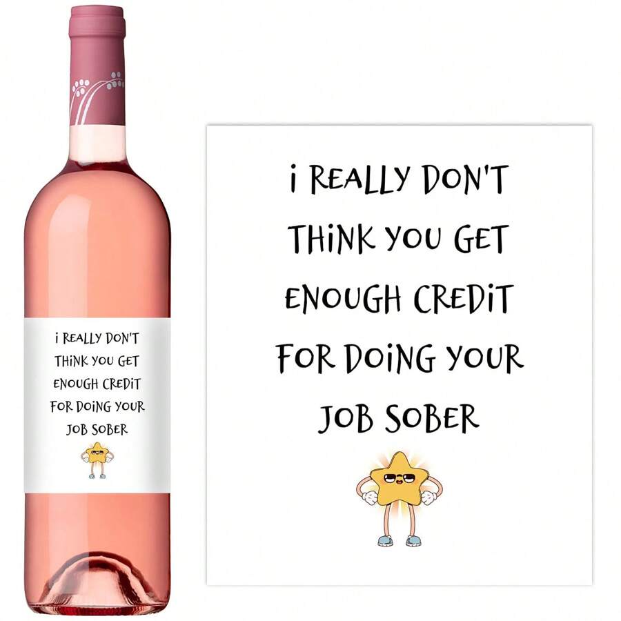 4pcs Boss Appreciation Wine Bottle Labels - Boss Day Wine Bottle Stickers, Boss Thank You Wine Labels For Boss Day, Birthday, Retirement Party Decorations - Gift For Men & Women
