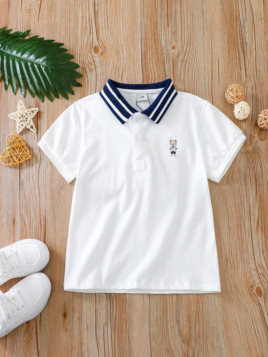 Tween Boys' Polo Short Sleeve T-Shirt, Casual Sportswear