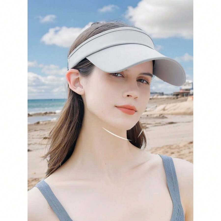 1pc Breathable Mesh Crown Sports Cap, Adjustable Wide Brim Sun Hat For Men/Women, Suitable For Running, Tennis, Golf, And Outdoor Activities