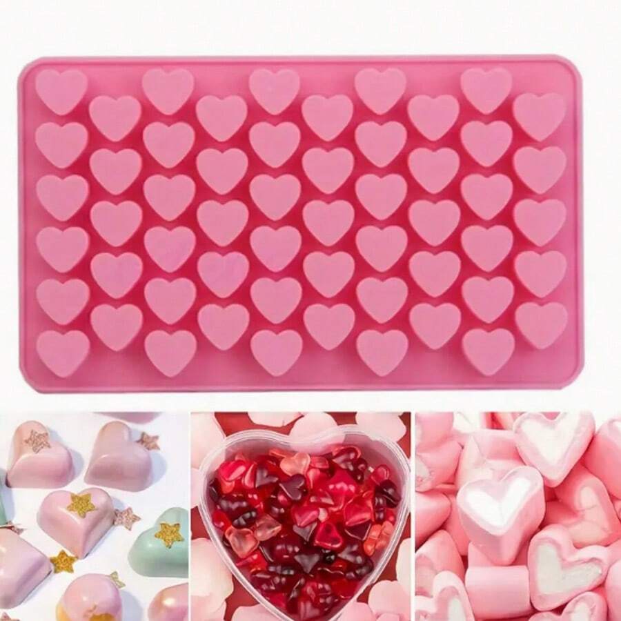 Ice Cube Mold, Mini Heart Shaped Silicone Mold, Chocolate/Gummy Candy Mold, Baking Pastry Jelly Cookie Cake Decorating Tool, Kitchen Supplies