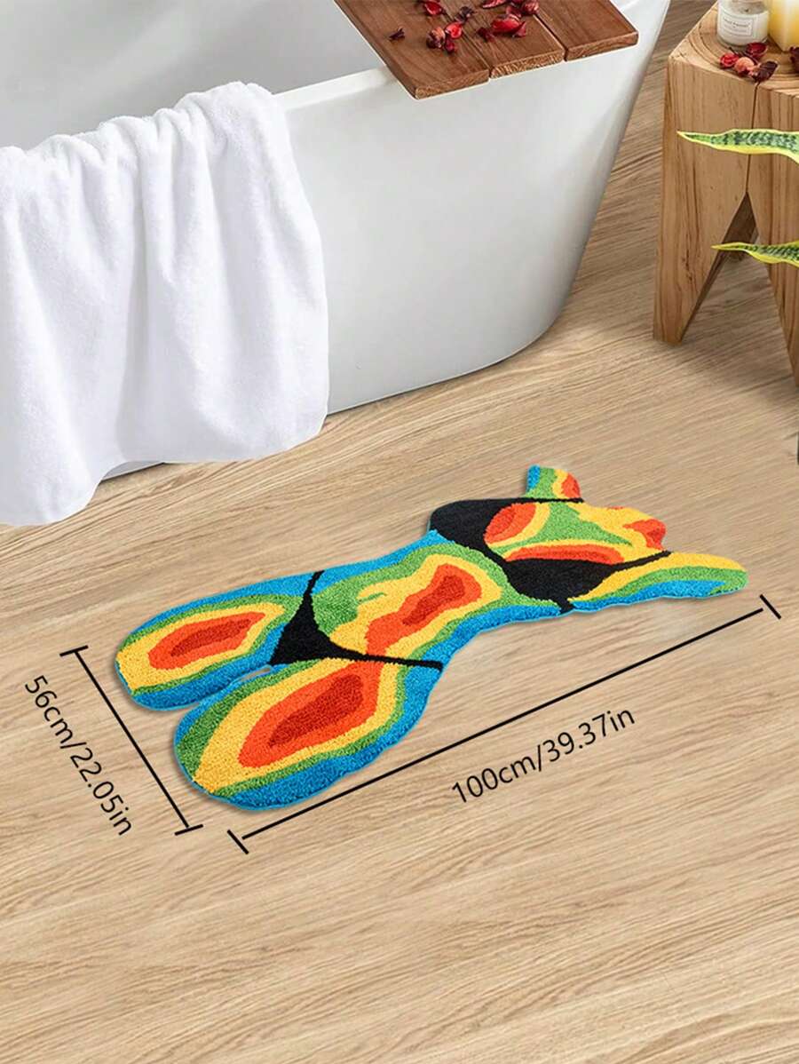WeRugz WeRugz Plush Thermal Body Bikini Girl Art Area Rug - Kleurrijk, zacht en comfortabel getuft tapijt met antislip TPR-achterkant voor woonkamer en slaapkamer, woondecoratie, 1 st.