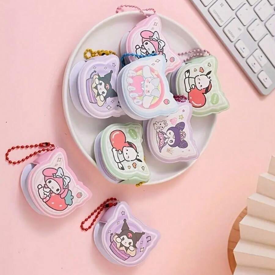 Sanrio 1 st Sanrio Doudou-notitieboek met Kuromi en mijn melodie-cartoon, een schattig notitieboek dat ideaal is om te delen, stickers en een agenda voor de start van het schooljaar