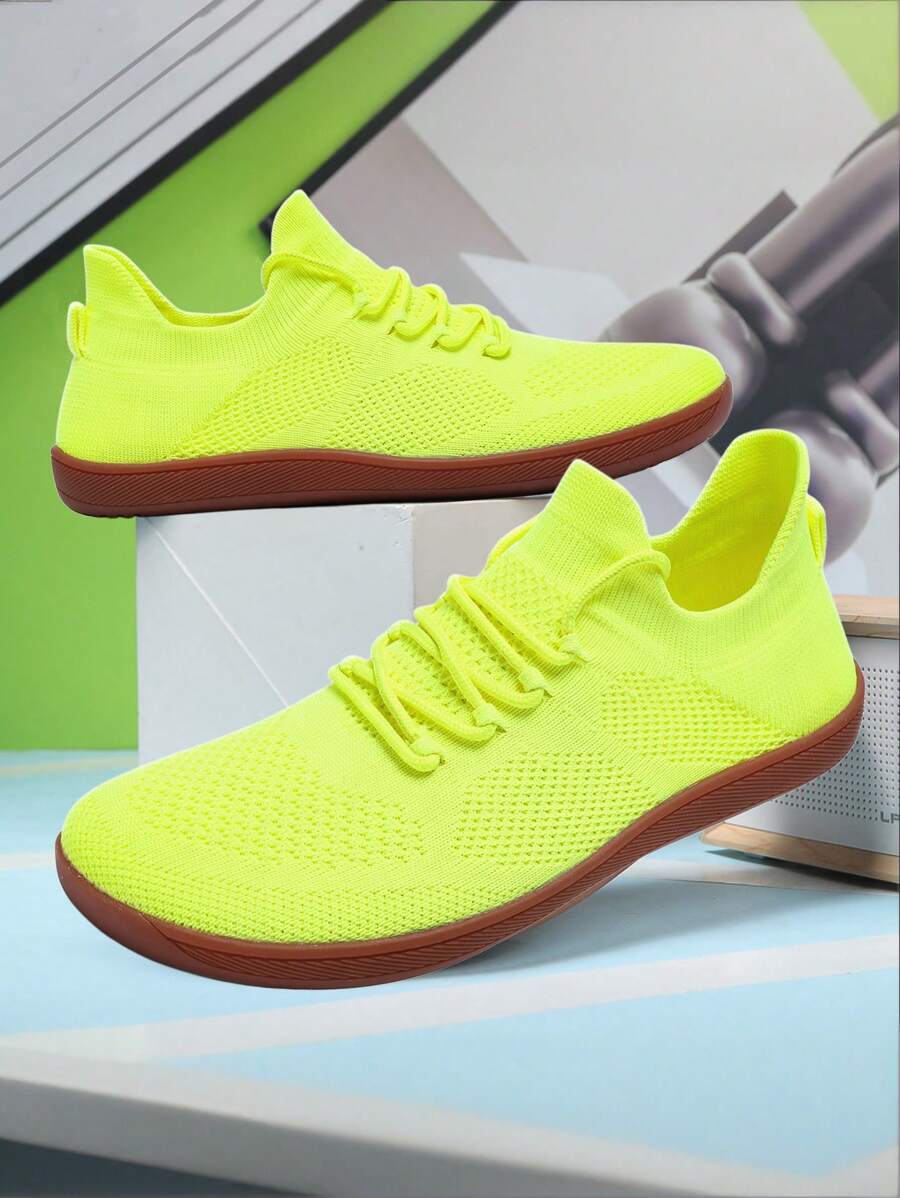 Scarpe sportive piatte in stile di coppia, suola in gomma antiscivolo senza suola, scarpe traspiranti e confortevoli, sottile suola interna per sport e fitness, larghezza punta ampia, scarpe da corsa per sport all'aperto, scarpe casual morbide e traspiranti