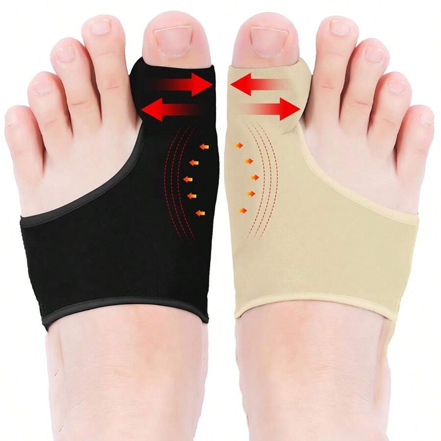 2 pezzi Custodia per alluce, inserto antiscivolo e cuscinetto in gel, separatore di dita a mezza calza, strumento per la cura dei piedi adatto per donne e uomini
