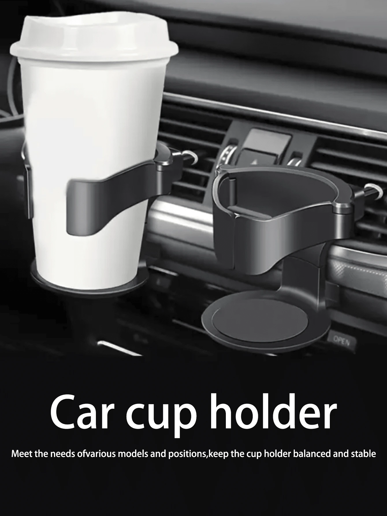 1pc Multifunctional Car Air Outlet Cup Holder-Tea Cup Holder-Beverage Rack-Car Ashtray Fixed Bracket