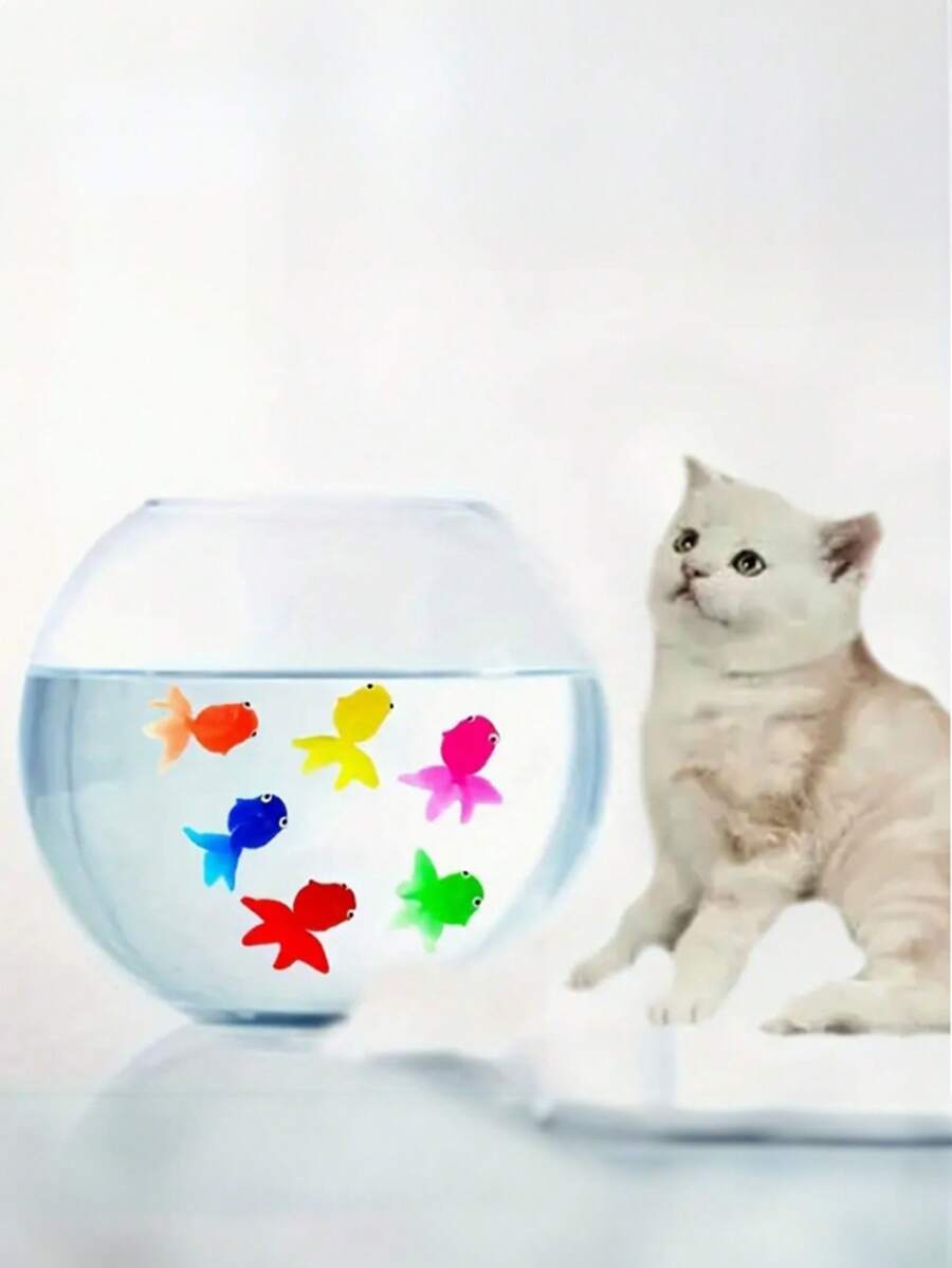 6pcs/Set Interactive Cat Toys - Colorful, Plastic Cat Teaser Toys, Endless Fun & Exercise, Random Colors